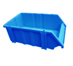 A9 Industrial Stackable Heavy-Duty PP Hardware Parts Storage Bin Box - Blue (482 x 308 x 178mm / Label Card Slot)