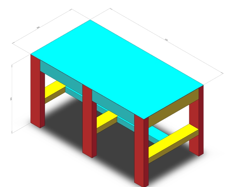 1200 x 600 x 750mm 금형 작업대