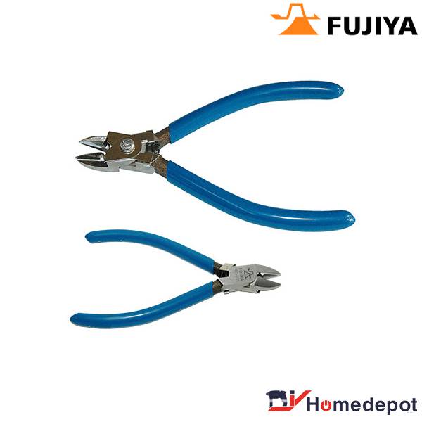 Fujiya GPN-125FS 125mm Professional Flush-Cut Precision Plastic Nippers with Return Spring (Flat Blade / Made in Japan)