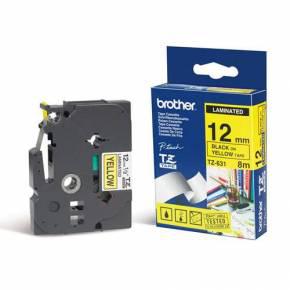 Brother 12mm Yellow Label Tape