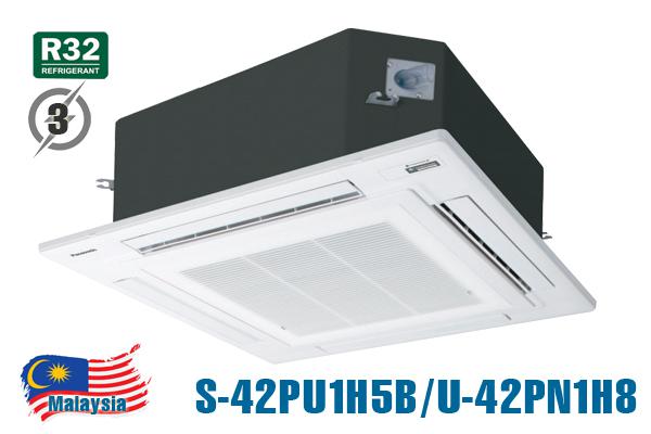 パナソニック Panasonic S-42PU1H5B / U-42PN1H8 42,000 BTU (4.5馬力) 三相200V 業務用 4方向 天井カセット形 エアコン (nanoe™ X 空気清浄 / R32新冷媒)