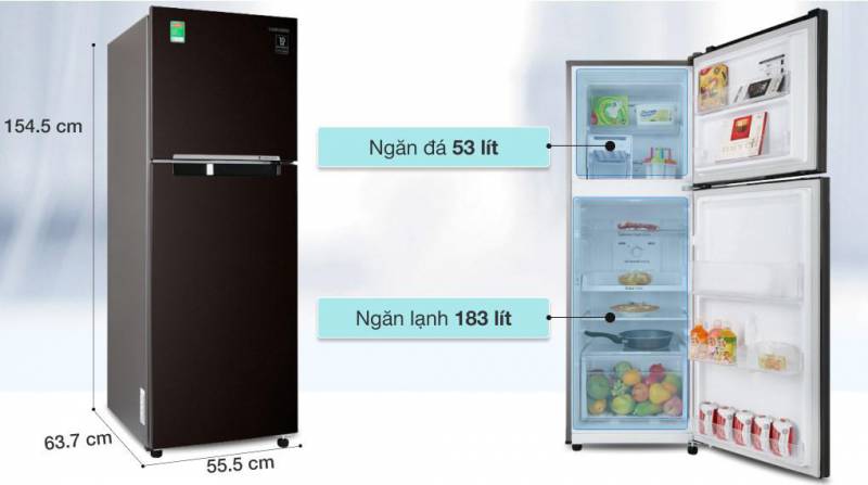 Samsung 236L Inverter Top-Mount Refrigerator RT22M4032BY/SV (Optimal Fresh Zone -1°C)