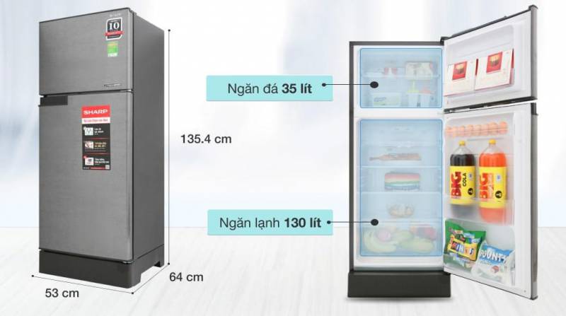 Sharp Inverter Refrigerator 165 Liters SJ-X196E-DSS