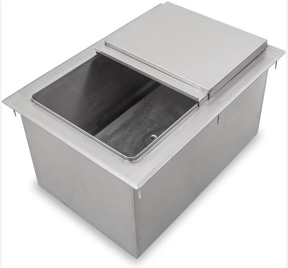 20L Commercial Stainless Steel Double-Wall Insulated Ice Chest Bin with Sliding Lid