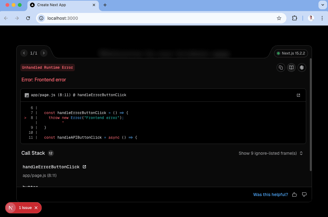 Errors in our Next.js app
