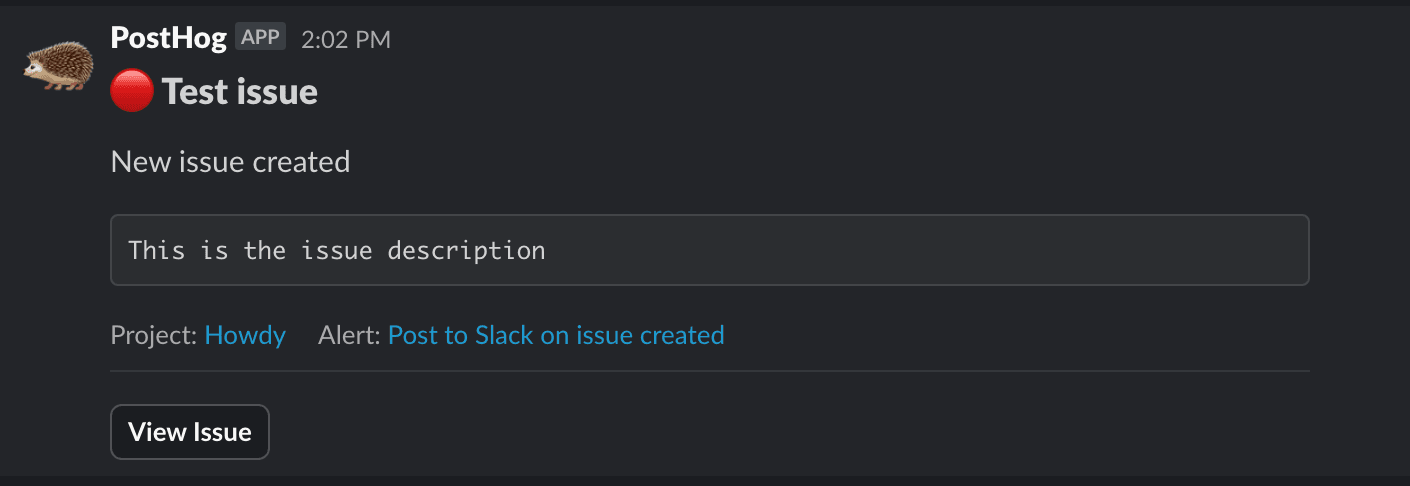 Slack notification