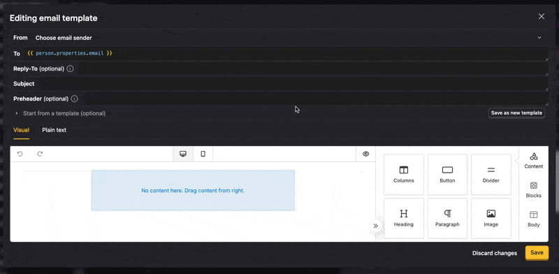 Plain text emails