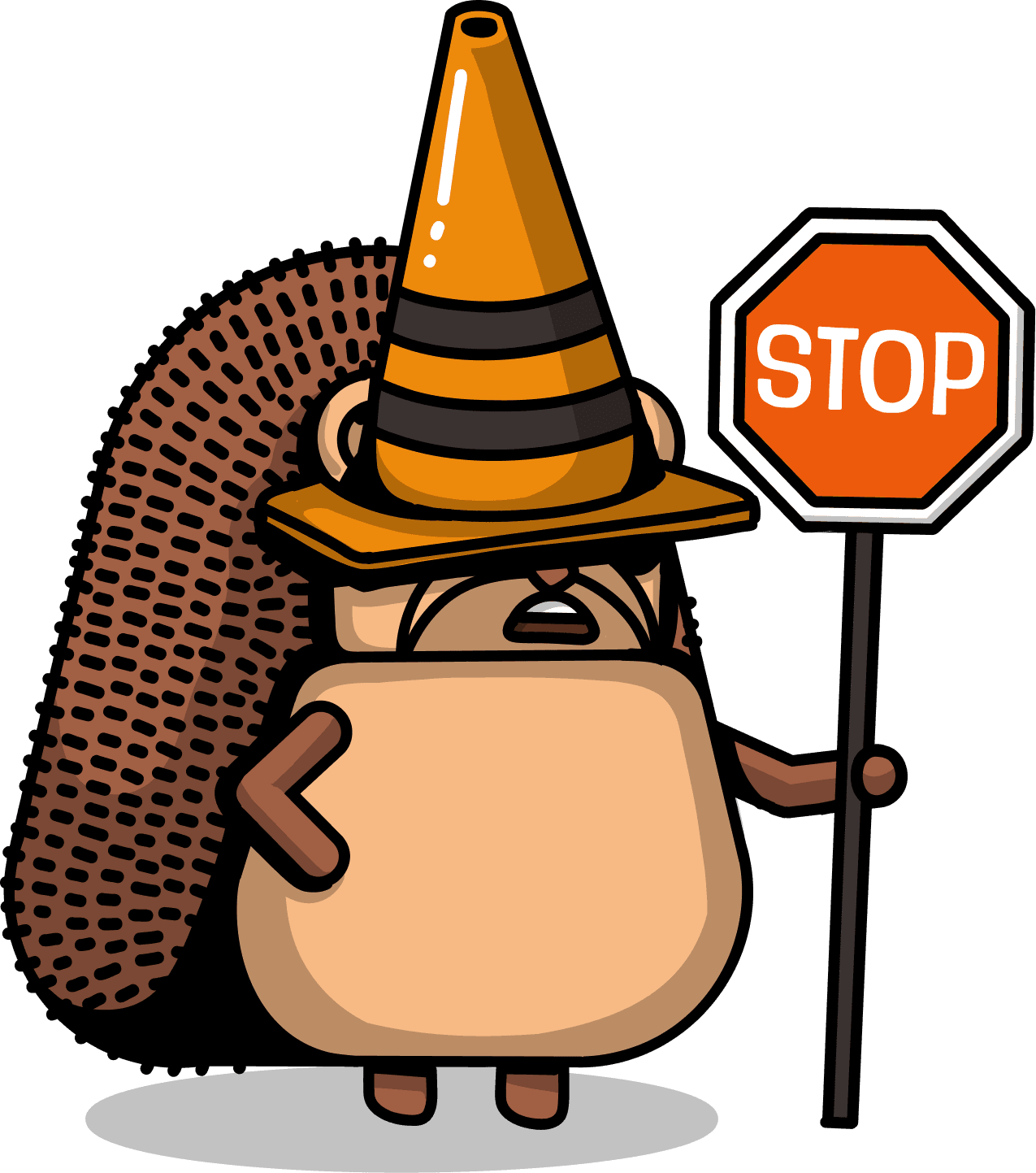 A hedgehog investigating an error