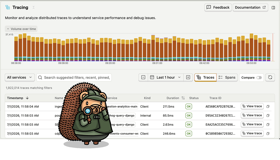 traces screenshot