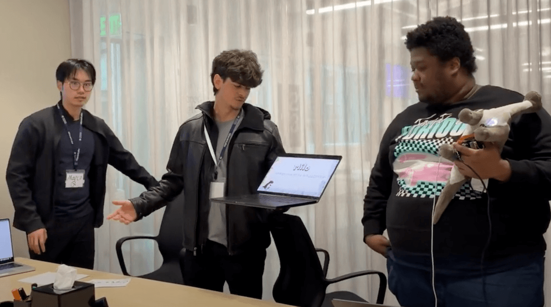 The Milo team, presenting to the judges