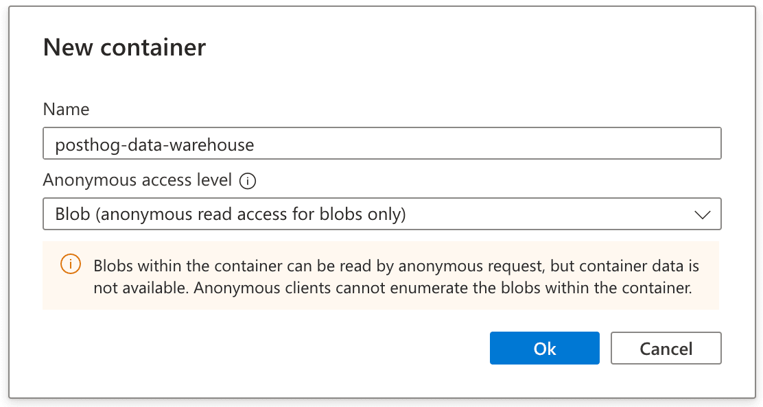 container anonymous access level