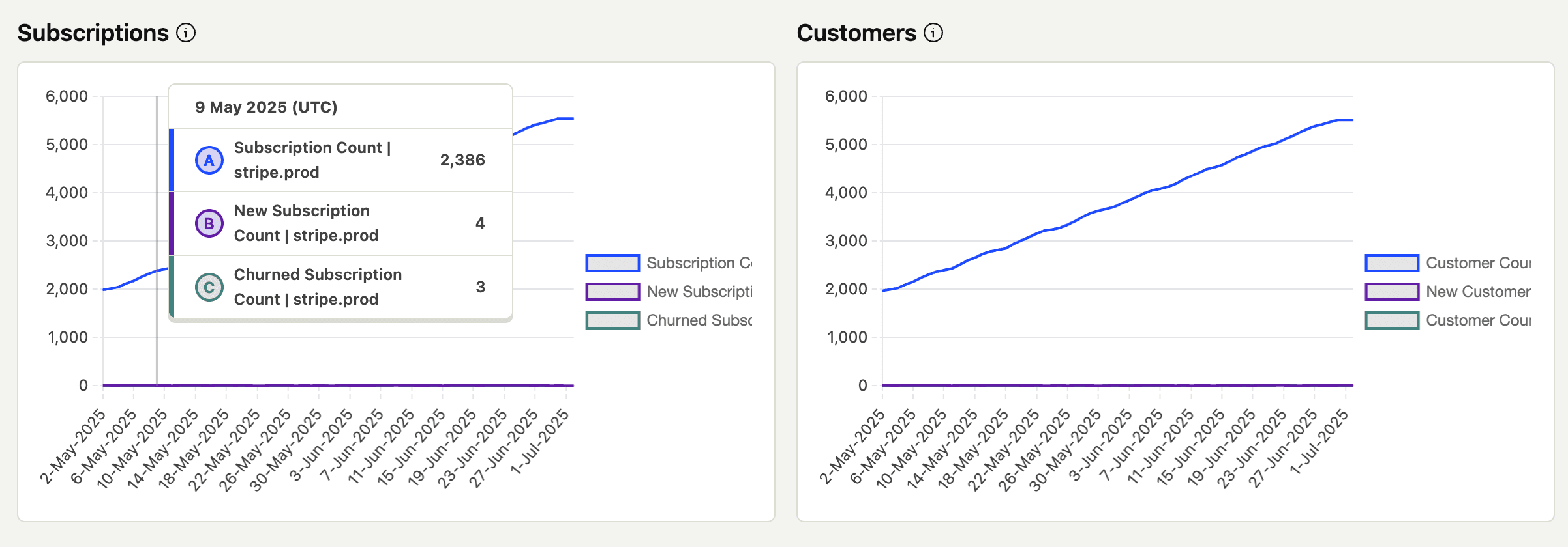 Revenue analytics subscriptions and customers