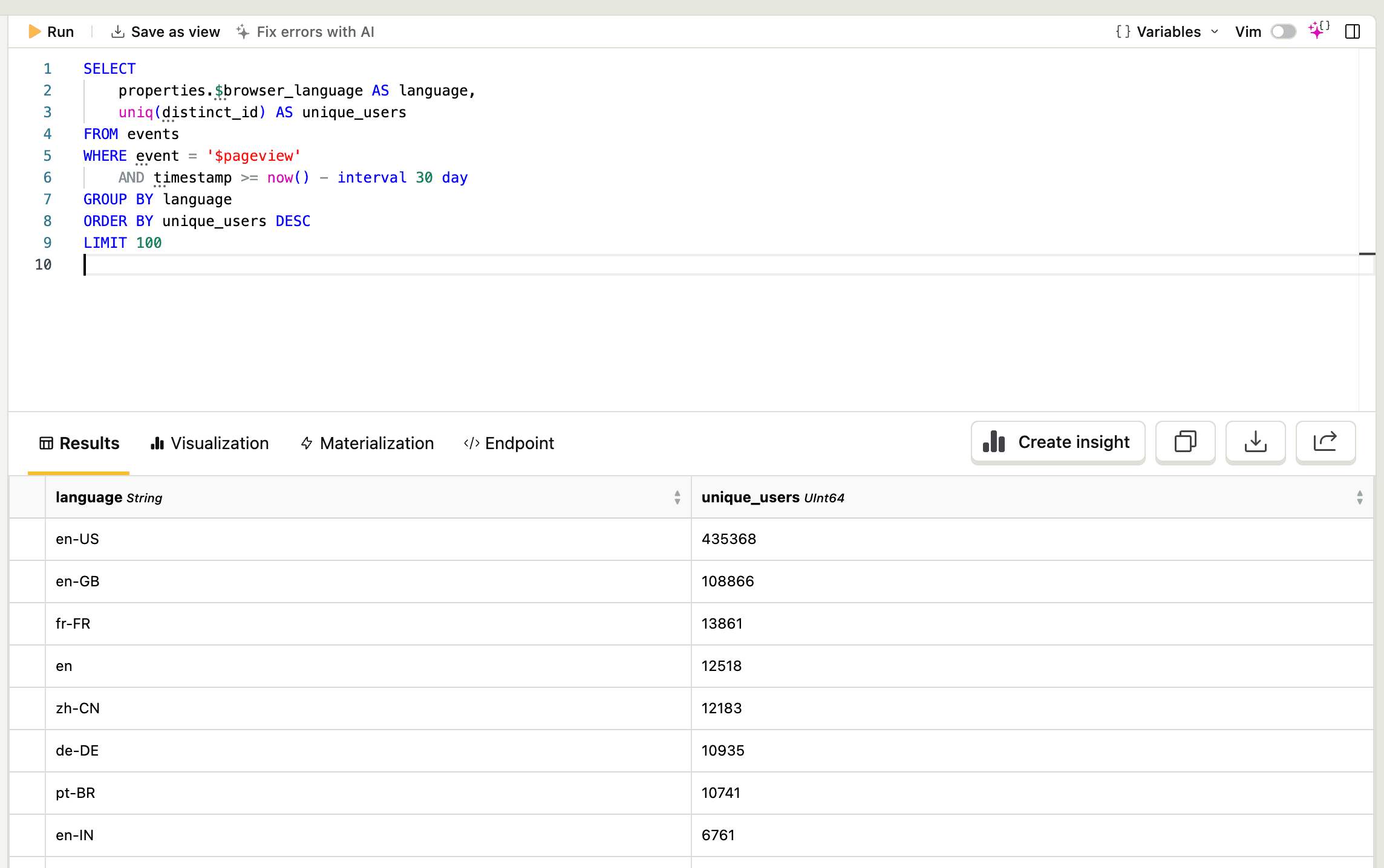 Product Tour Translations panel