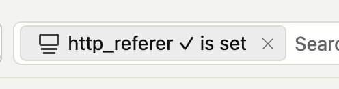 Search bar with property filter