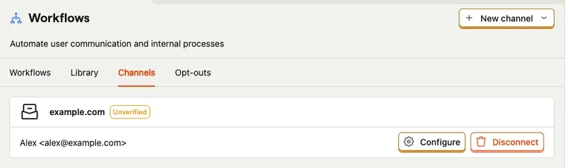 email setup screenshot