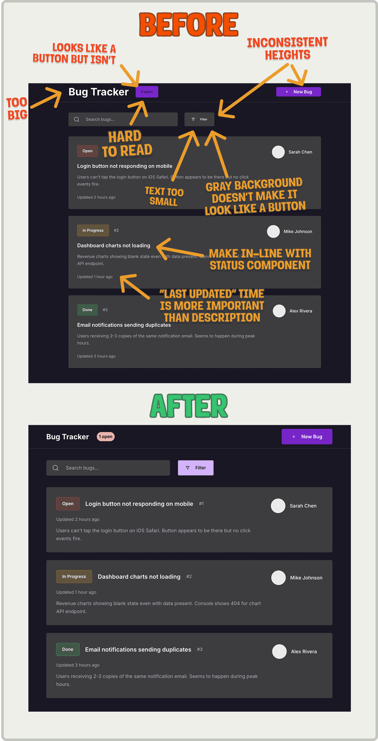 Before and after of BugSplat