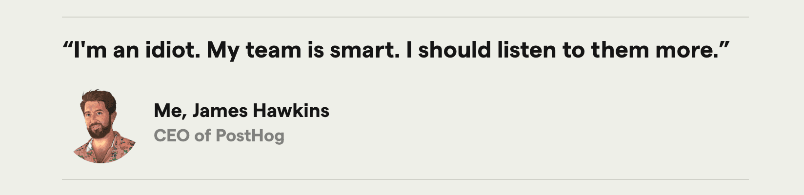 James Hawkins is an idiot
