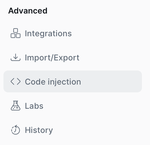 Code injection menu in Ghost