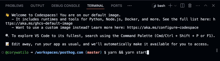 yarn start
