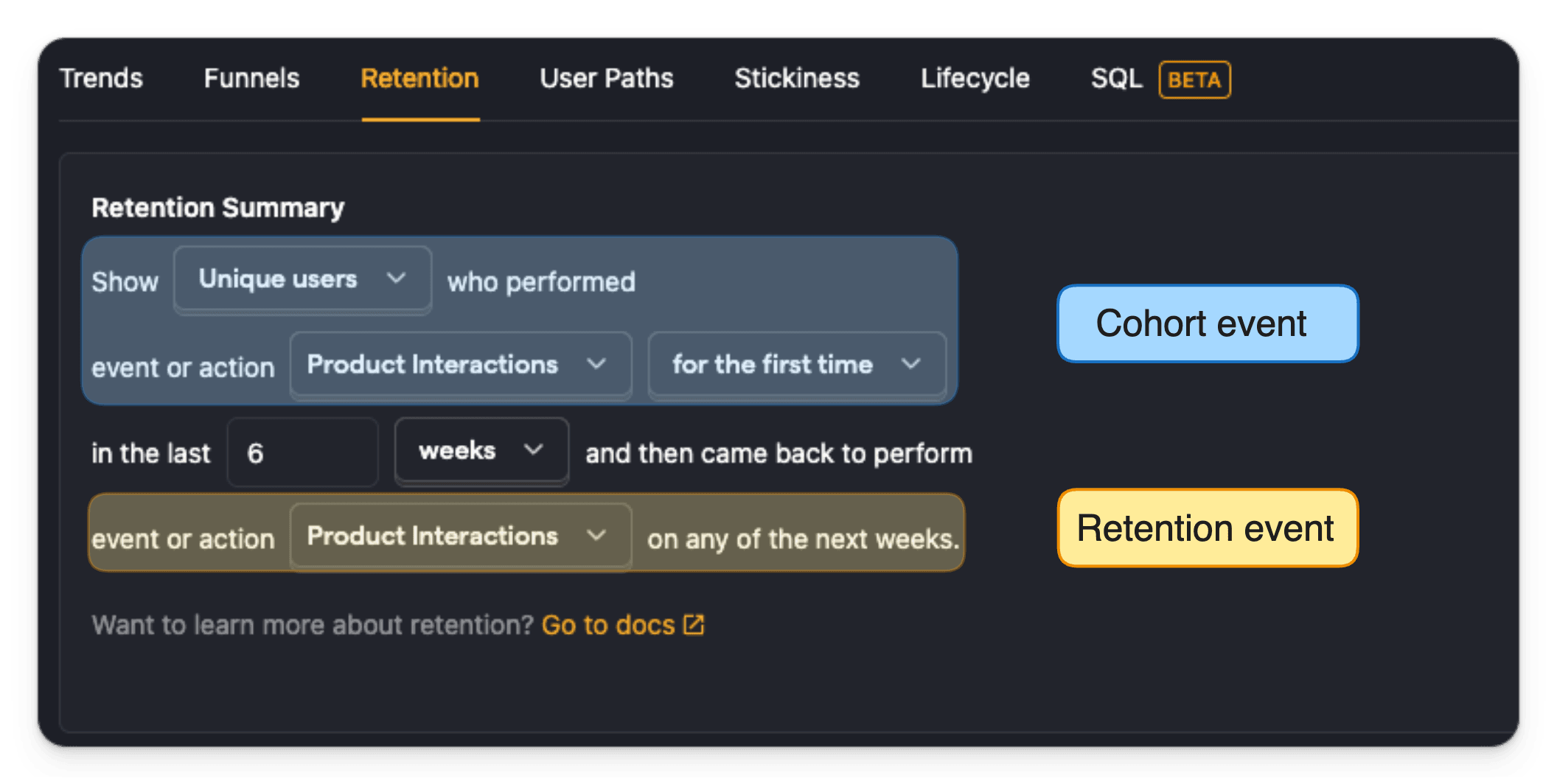 Retention config