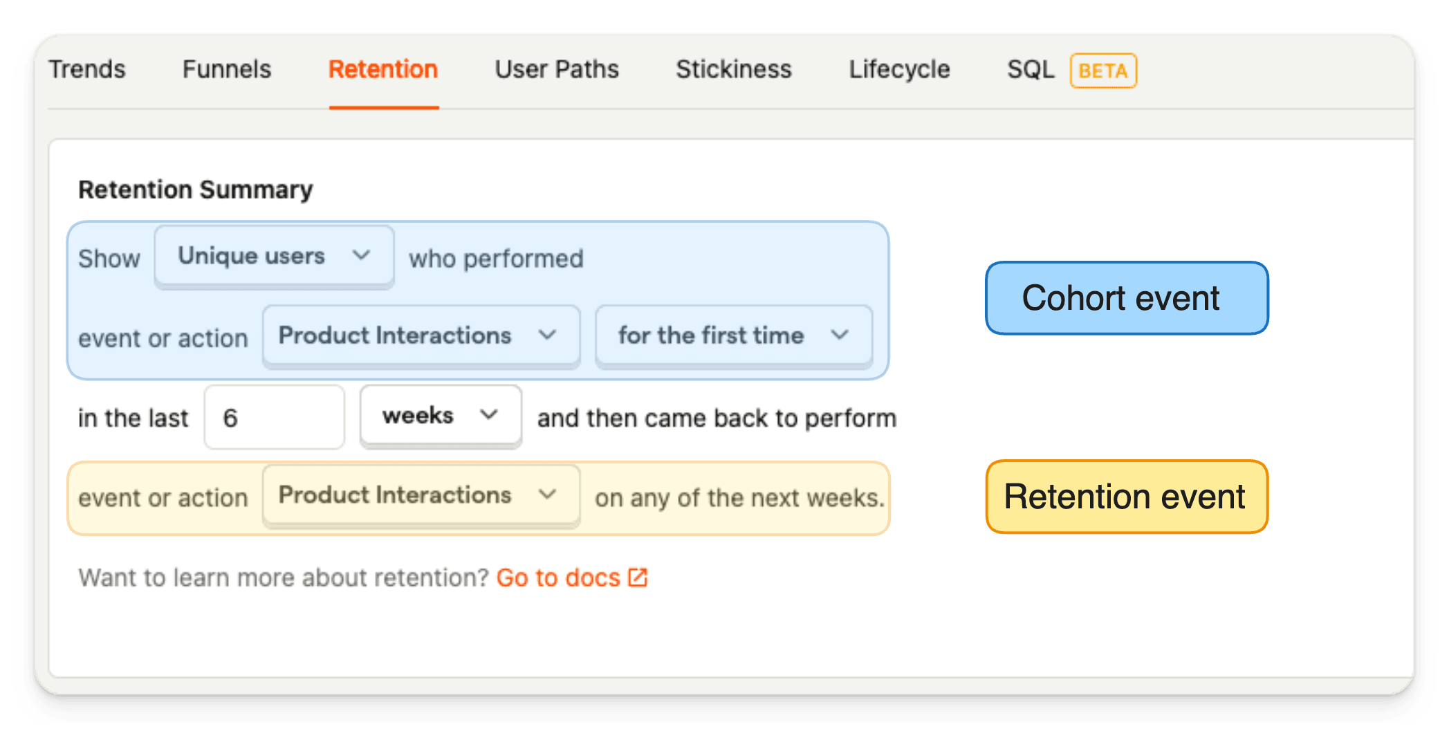 Retention config