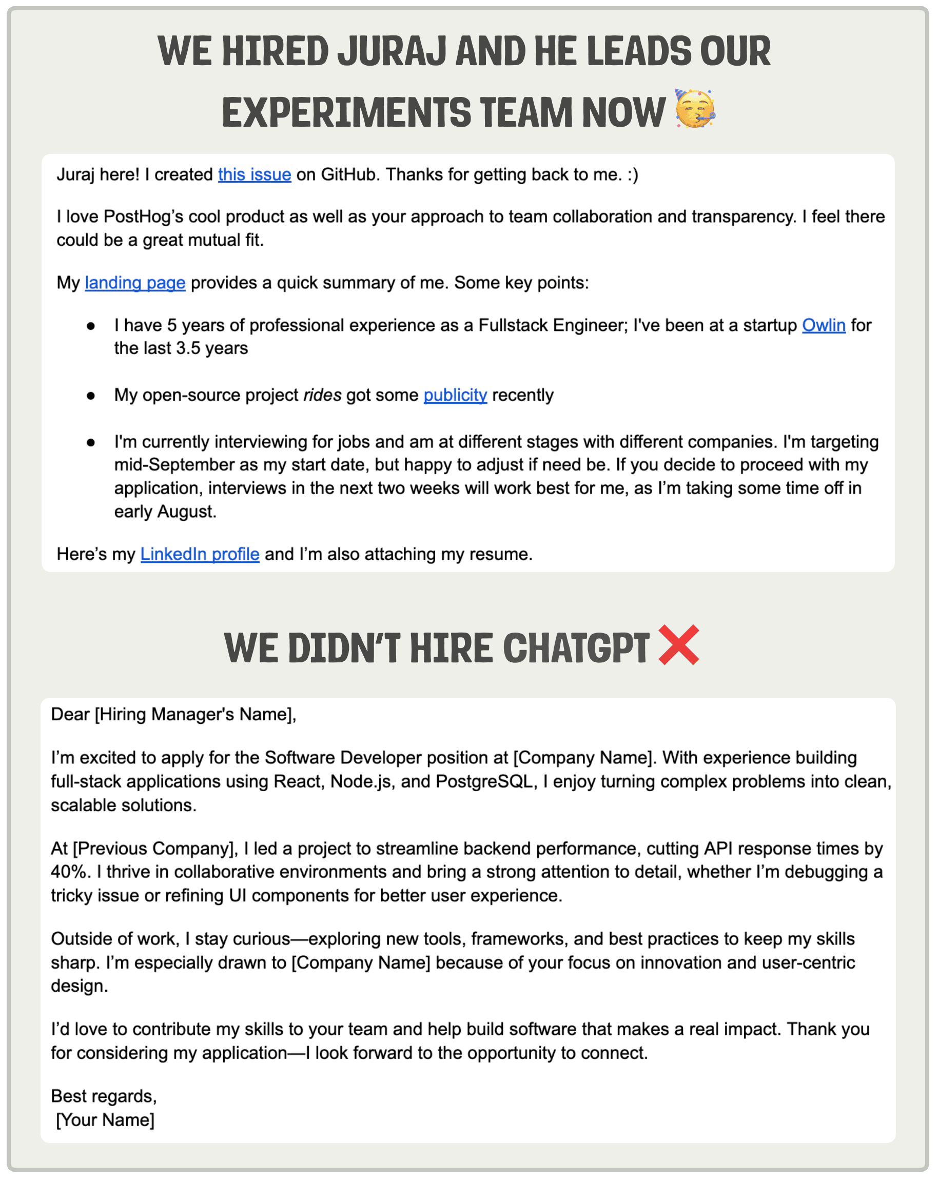 cover letters