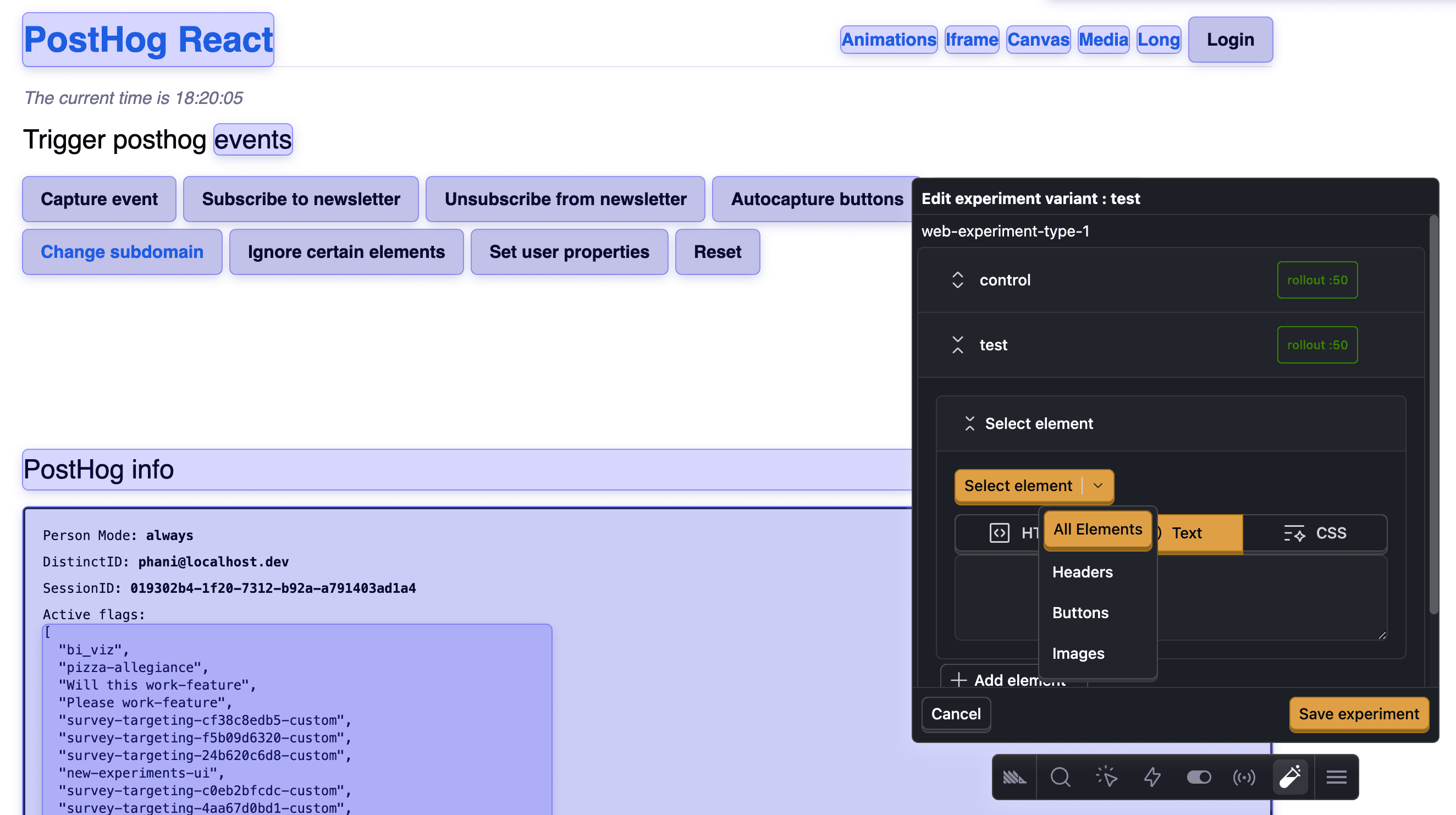Select HTML element