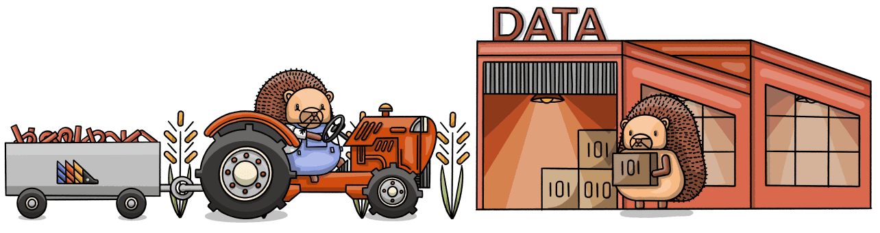 Hedgehogs taking data to the data factory