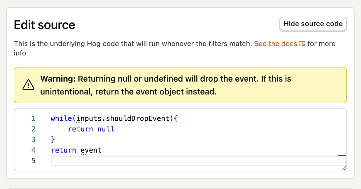 Edit source code
