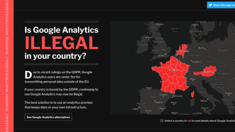 Using Google Analytics was deemed 'illegal' in some EU countries. We built a microsite in 48 hours to capitalize on the news.