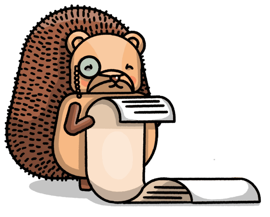 A hedgehog perusing some logs