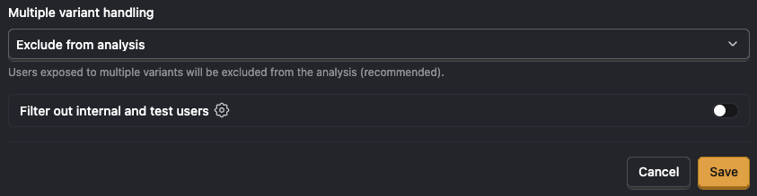 Screenshot of multiple variant handling