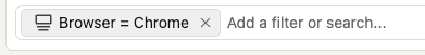 Search bar with property filter