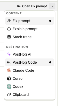 Fix with AI prompts