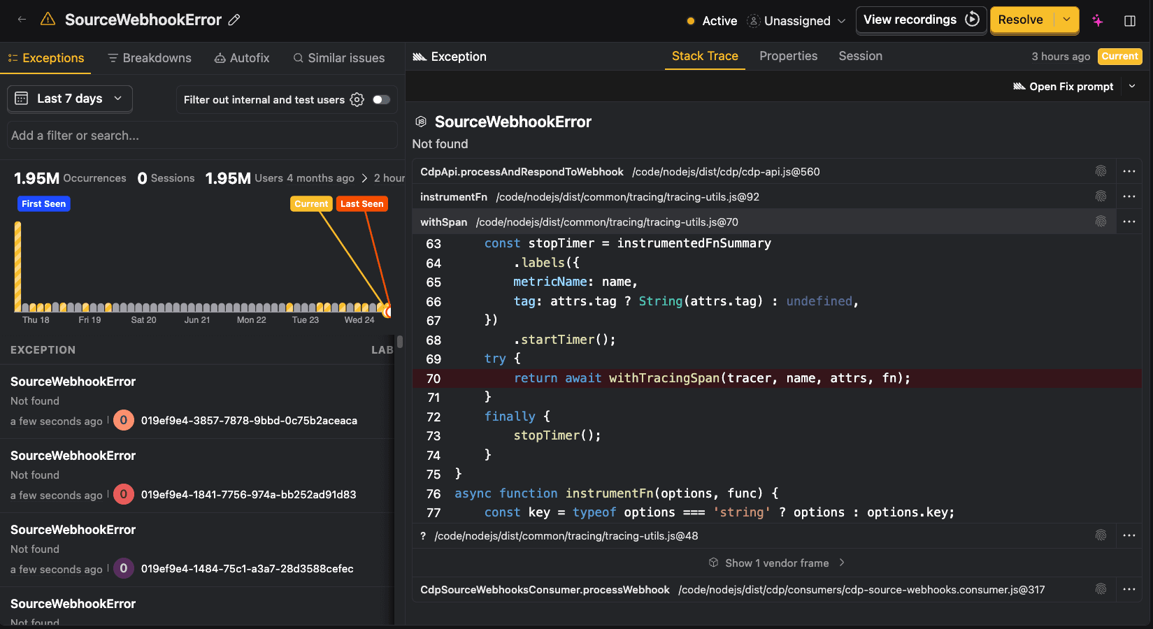 Issue view