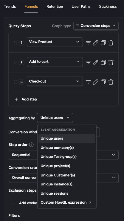 Group funnels