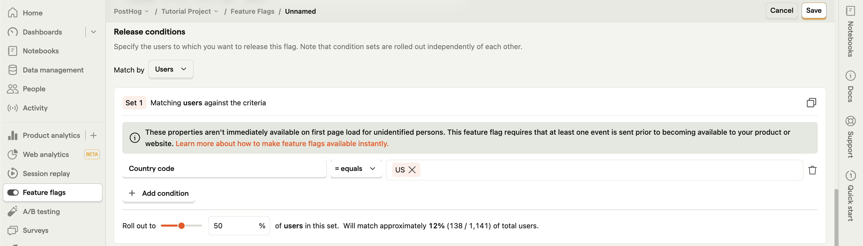 Feature flag to control session recordings