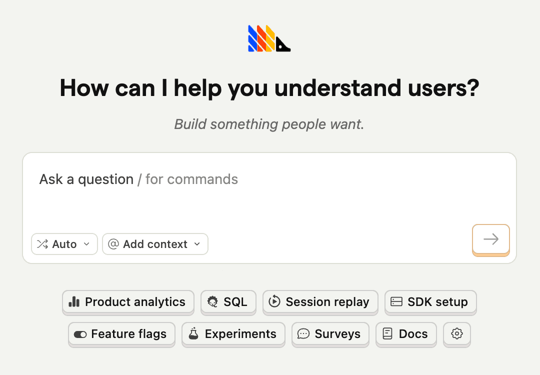 PostHog AI screenshot