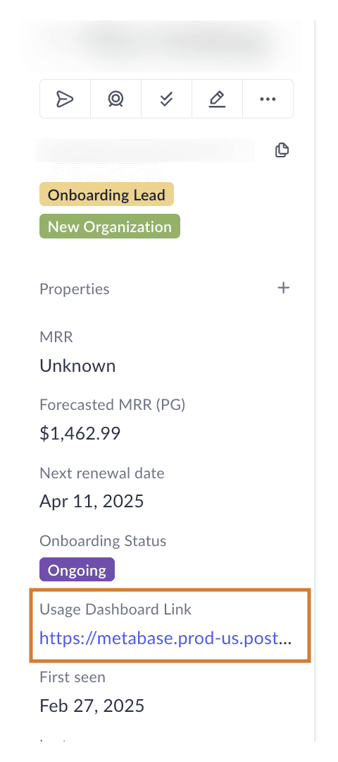 Vitally Dashboard Usage Link