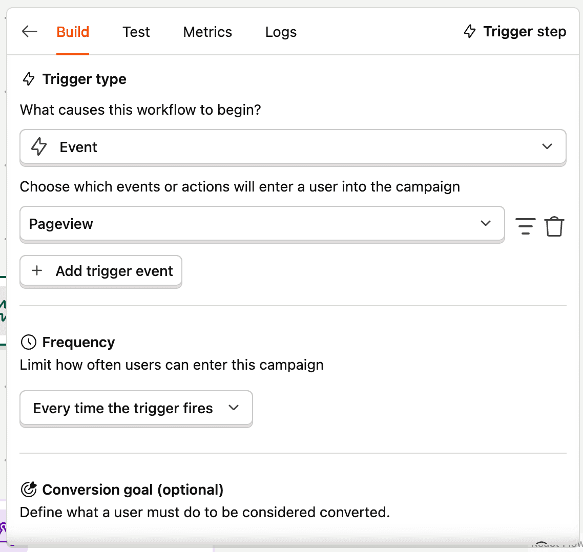 user workflow settings