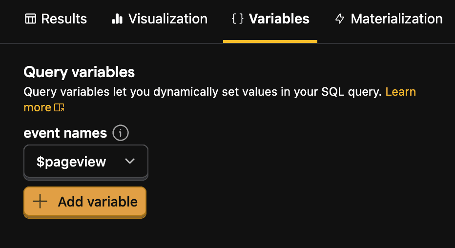 Creating a variable