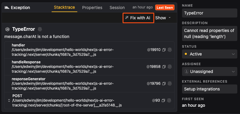 Fix with AI prompts