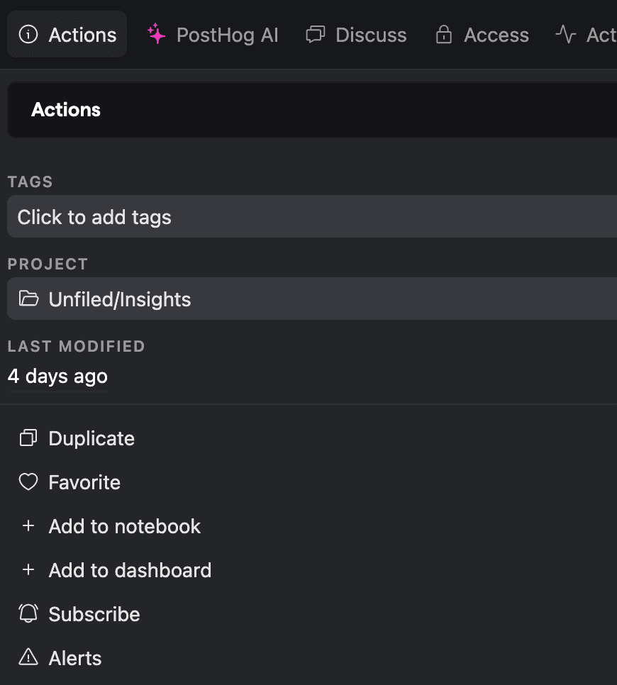 Alert button in actions bar