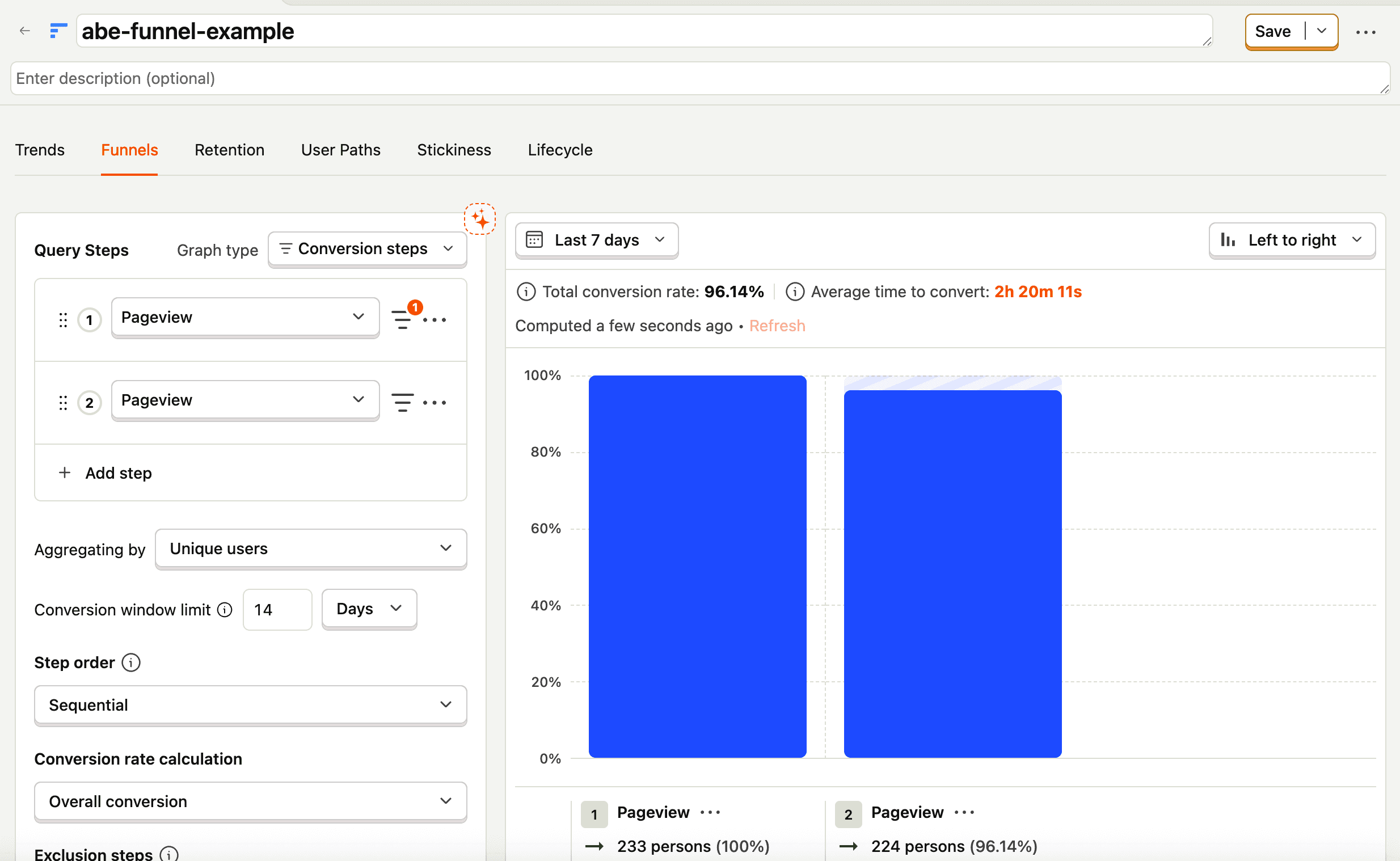 Create an insight in PostHog