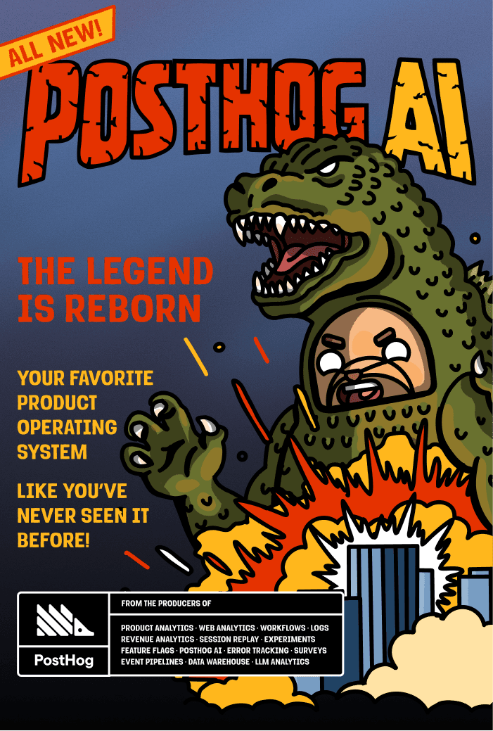 Illustration of a Godzilla-style monster