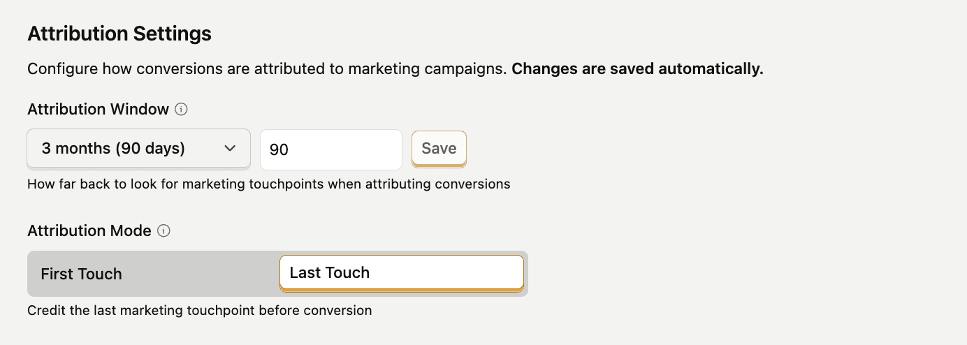 attribution mode