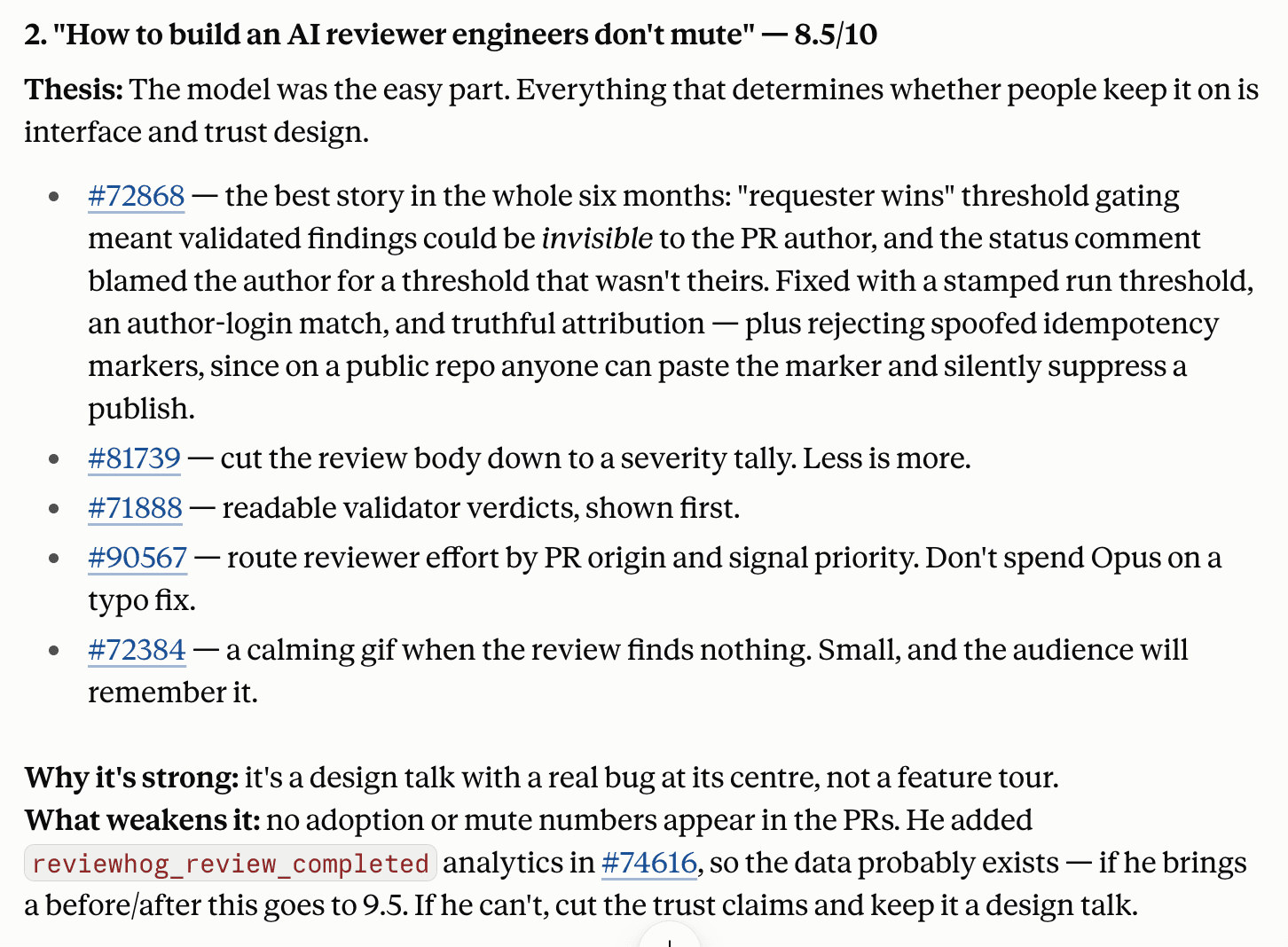 The speaker-expertise skill in action identifying a talk topic based on a teammate's GitHub activity