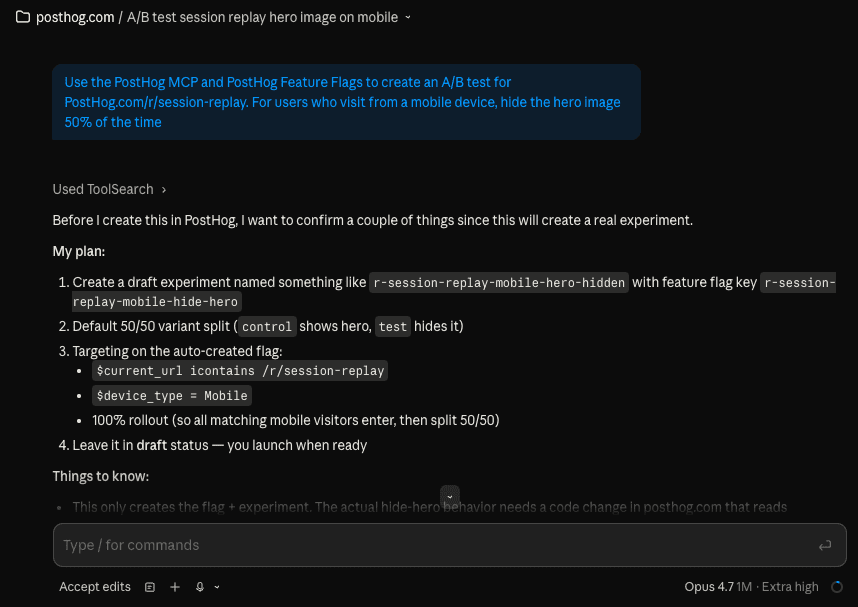 Feature flags managed from Claude Code