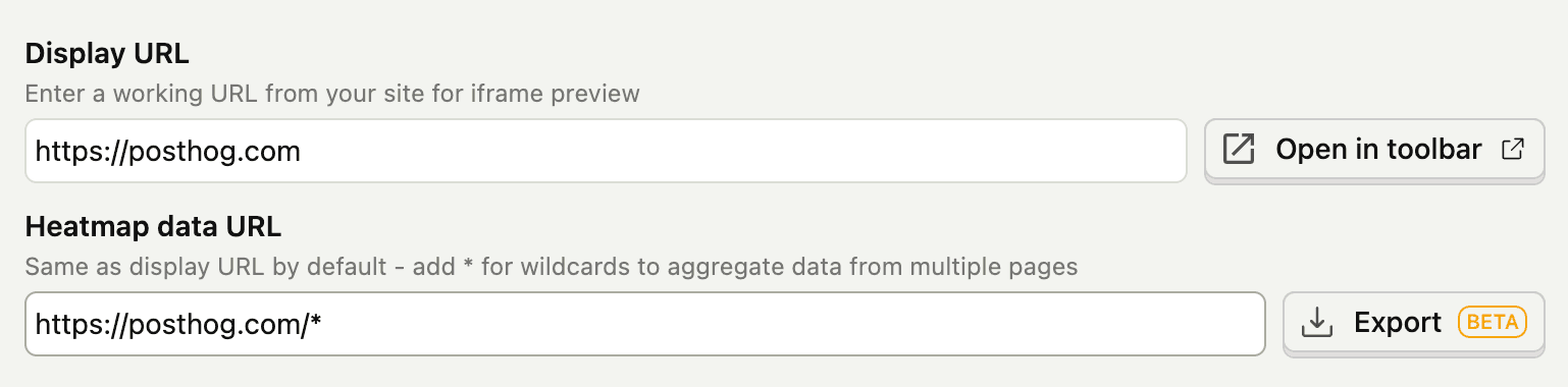 Heatmaps in PostHog app interface