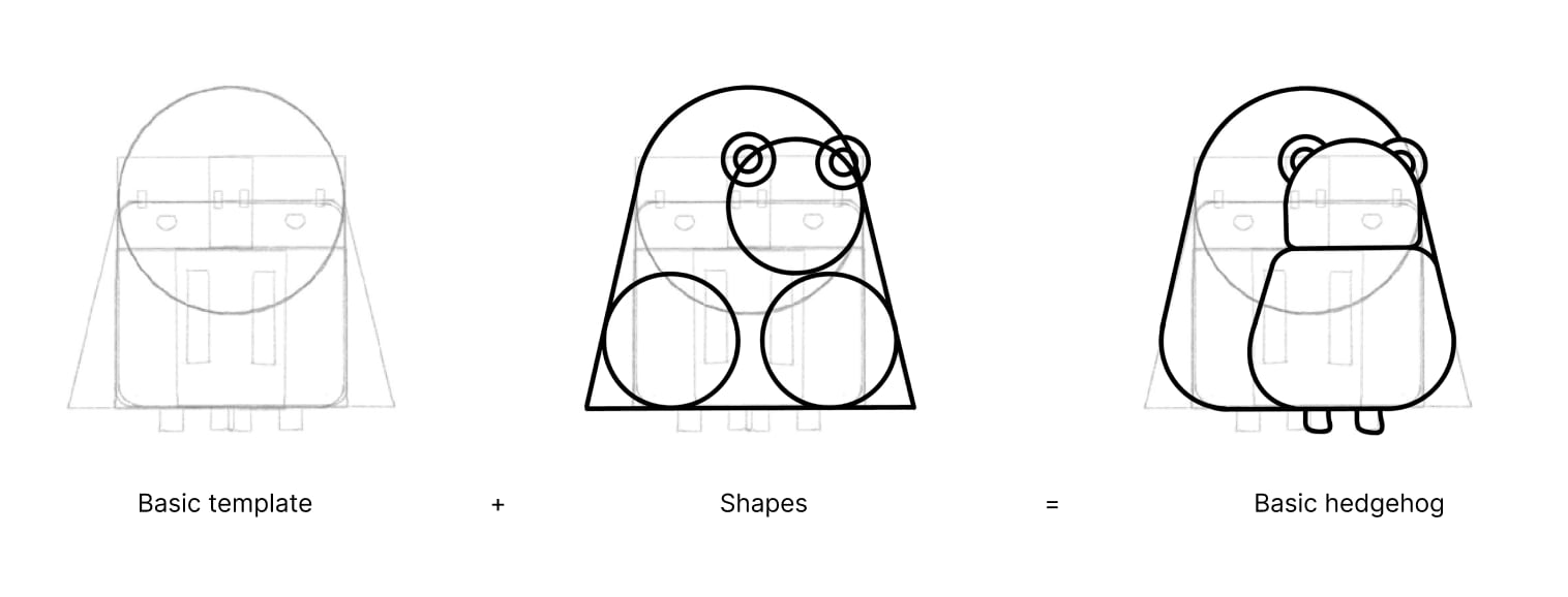 How to draw a hedgehog